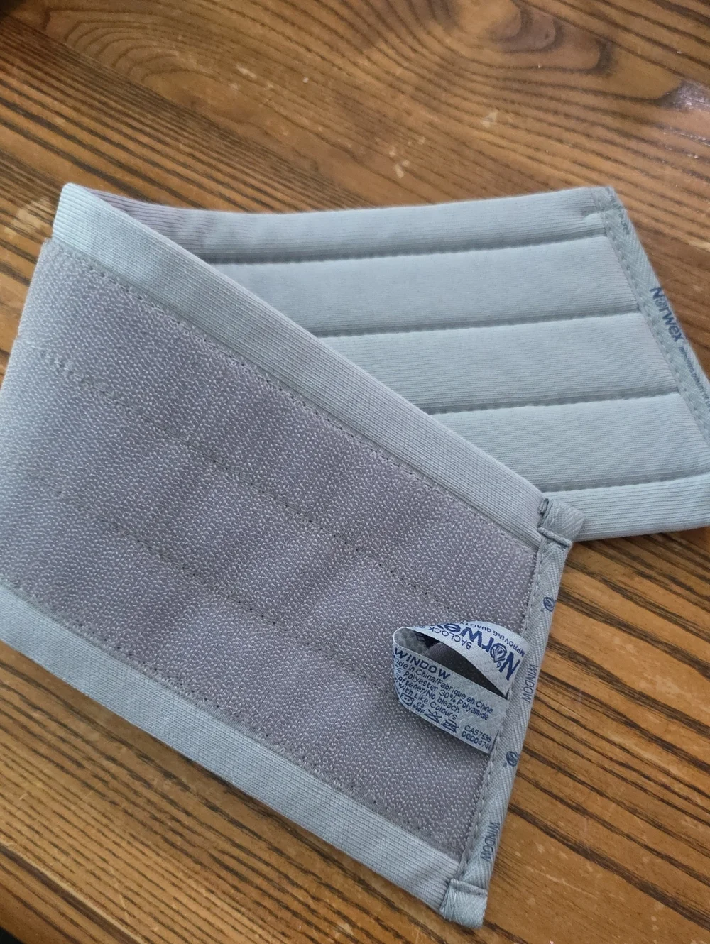 Gray Microfiber Mop Pads.  Large Window Cloth Pad.